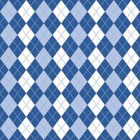 Blue White Seamless Argyle Pattern vector