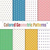 Colored Seamless Geometric Pattern Set vector