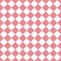 Pink and White Seamless Diagonal Checkered And Squares Pattern vector