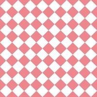 Pink and White Seamless Diagonal Checkered And Squares Pattern vector