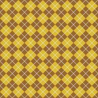 Simple Brown And Yellow Seamless Argyle Pattern vector