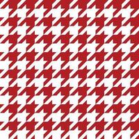 Seamless Red And White Houndstooth Pattern vector