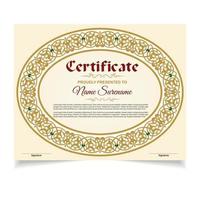 Certificate or diploma design vector