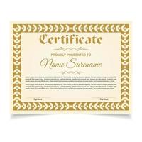 Certificate or diploma design vector