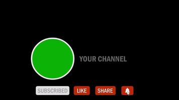 souscrire animation vert écran logo alpha canal Contexte 4k animation video