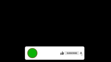 souscrire comme notification bouton vert écran logo animation alpha canal 4k video
