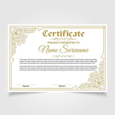 Certificate or diploma design
