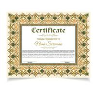 Certificate or diploma design vector