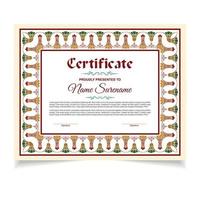 Certificate or diploma design vector