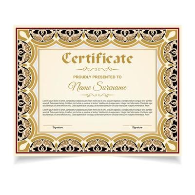 Certificate or diploma design