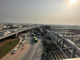 flyover populer highway road,delhi india. photo