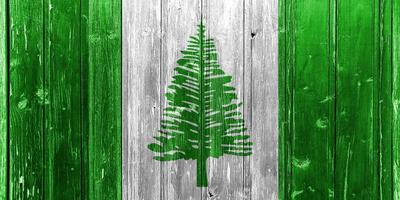 Flag of Norfolk Island on a textured background. Concept collage. photo