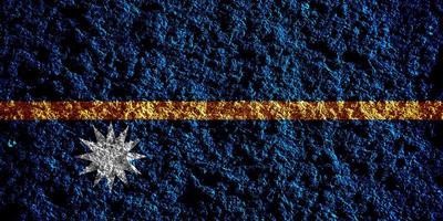 Nauru flag on a textured background. Concept collage. photo