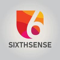 A colorful logo for six senses vector