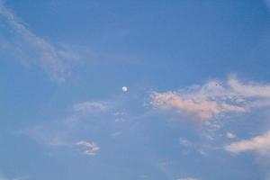 clear blue sky on the beach in the afternoon photo