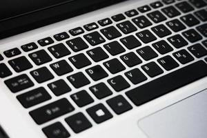 detail of black keyboard layout photo