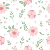 Seamless pattern flower on white background. Print for your design. Vector Illustration.