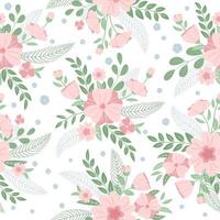 Seamless pattern flower on white background. Print for your design. Vector Illustration.