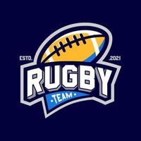rugby deporte club logo vector