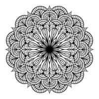Circular mandala pattern with decorative ornament ethnic style for coloring pages, mandala coloring book pages vector