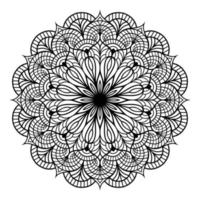 Circular mandala pattern with decorative ornament ethnic style for coloring pages, mandala coloring book pages vector