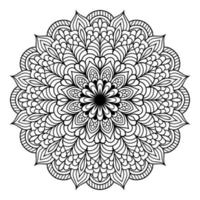 Circular mandala pattern with decorative ornament ethnic style for coloring pages, mandala coloring book pages vector