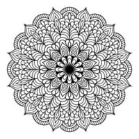 Circular mandala pattern with decorative ornament ethnic style for coloring pages, mandala coloring book pages vector