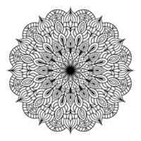 Circular mandala pattern with decorative ornament ethnic style for coloring pages, mandala coloring book pages vector