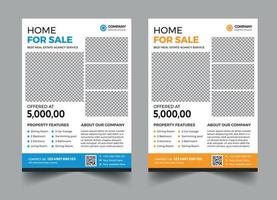 Real estate flyer template vector