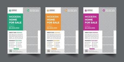 Real estate flyer template vector