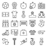 set of icons about football vector