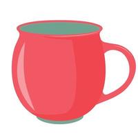 Red-green mug with handle vector