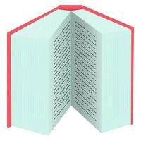 Book open text vector