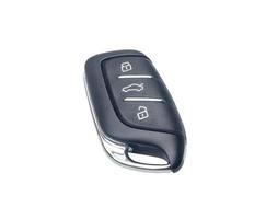 Digital car key control remote with unlockable and lockable buttons isolated on white background with clipping path photo