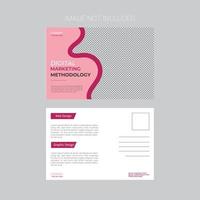 Professional modern corporate postcard template vector