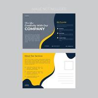 Professional modern corporate postcard template vector