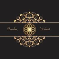 Luxury golden background mandala template design vector