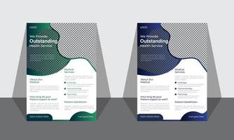 modern medical flyer template design vector