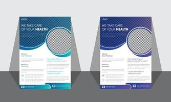 modern medical flyer template design vector