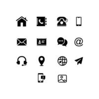 Simple stylish Outline icon set for web and mobile. Contacts and chat icons. vector