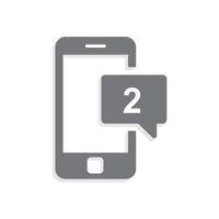 Notification Phone Icon on white Background vector