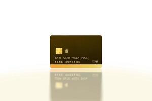 crédito tarjeta aislado en blanco antecedentes con reflexión, negocio y financiero concepto, 3d hacer ilustración.