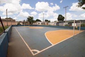 Planaltina, Goias, Brazil, February 25 2023 A typical soccer field that are found throughout the impoverished neighborhoods in Brazil photo