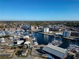 Ipswich marina aerial view photo