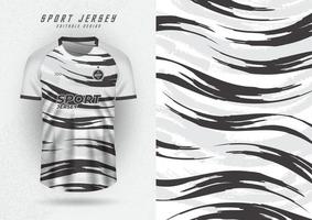 antecedentes para Deportes jersey, fútbol jersey, corriendo jersey, carreras jersey, negro y blanco cebra modelo. vector