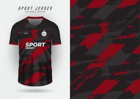 antecedentes para Deportes jersey, fútbol jersey, corriendo jersey, carreras jersey, negro y rojo modelo. vector