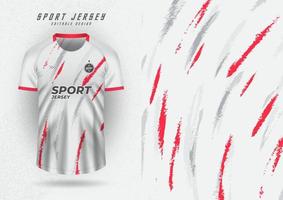 Backgrounds for sports, jersey, soccer jerseys, running jerseys, racing jerseys, patterns. white with red brush pattern vector