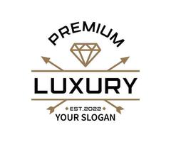 Vintage luxury logo design with vector