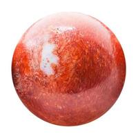 ball from pressed red coral with nacre piece photo