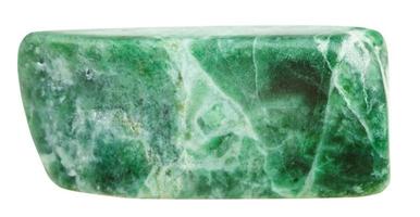 tumbled green jadeite mineral gem stone isolated photo